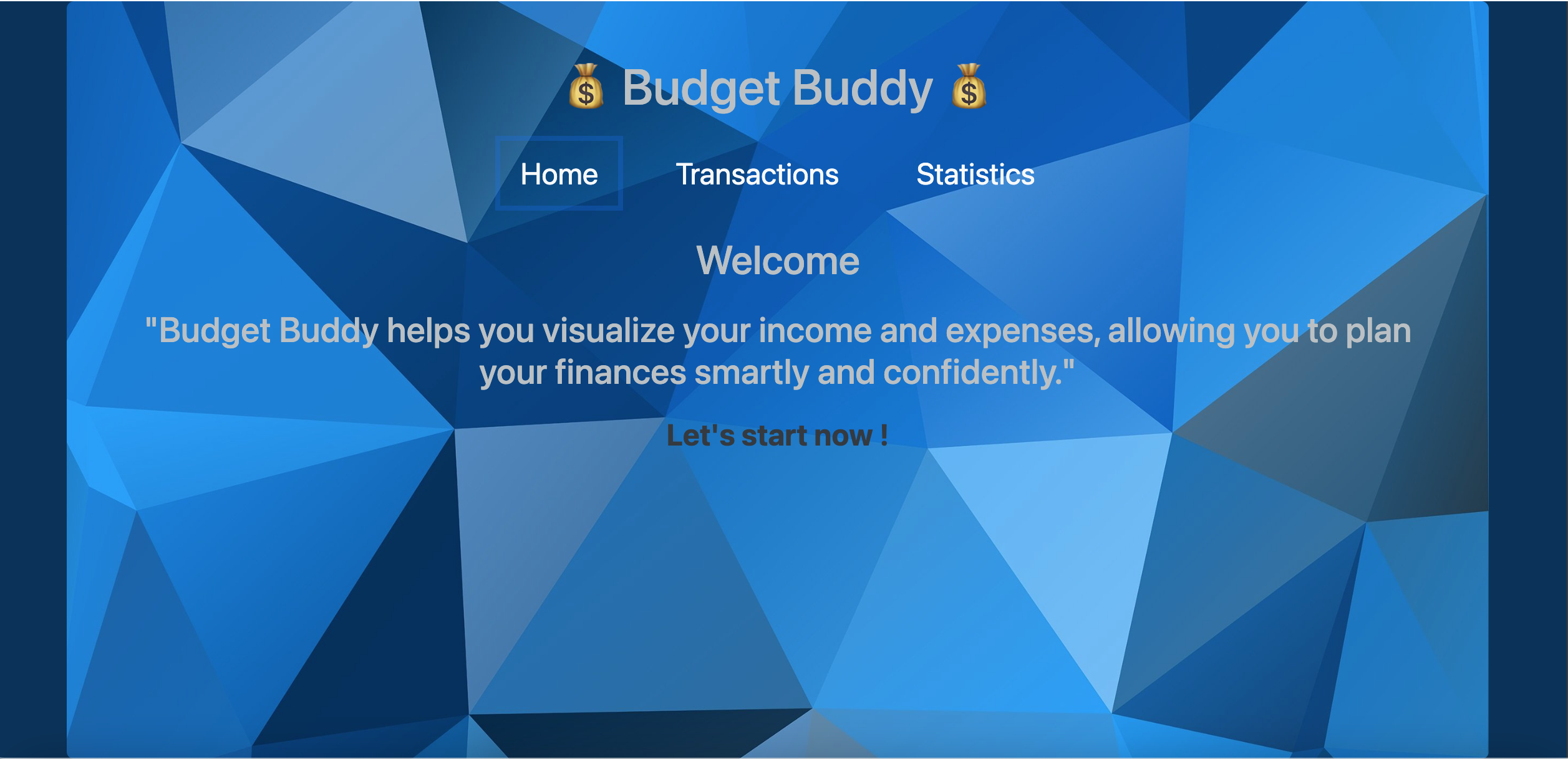 Dashboard Budget Buddy